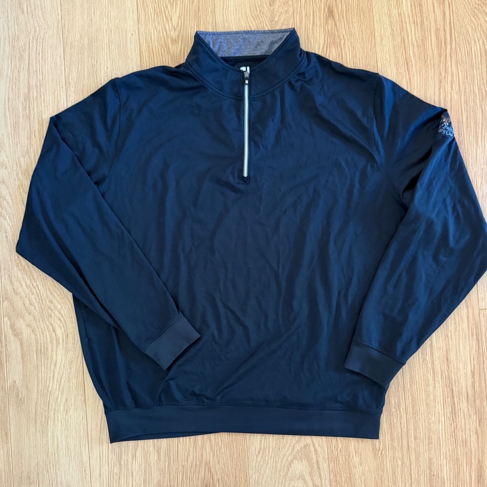 FootJoy The Tillery Tradition Golf Club Pullover‎ Mens XXL Black Quarter Zip
